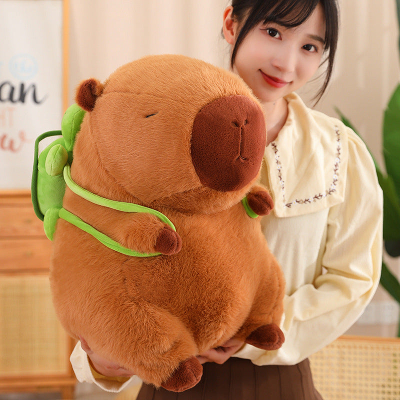 33CM Backpack Capybara Stuffed Animal Plush Toy Dolls Gift For Kids Baby Mascot Xmas Gifts