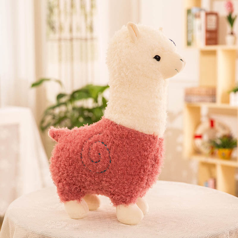 80CM Alpaca Plush Toy Soft Llama Stuffed Animal Sheep Dolls Birthday Gift For Kids Baby Mascot Halloween Xmas Gifts