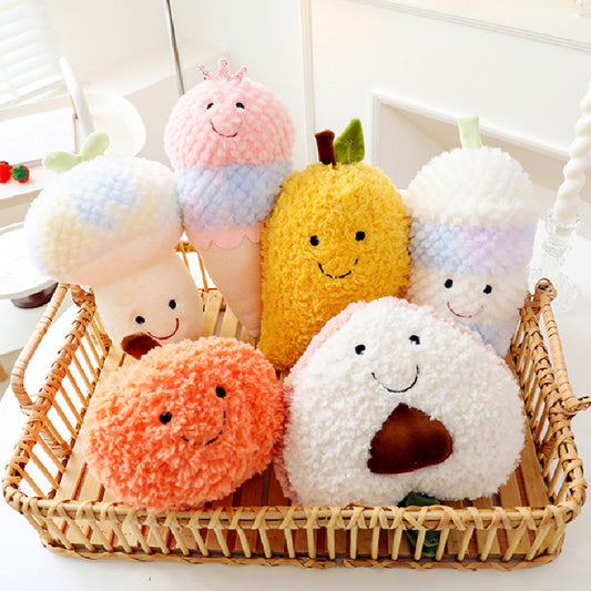 25CM Kawaii Vegetables Mushroom/Pumpkin/Carrot Stuffed Doll Plush Toy Soft Birthday Gift For Kids Mascot Home Decor
