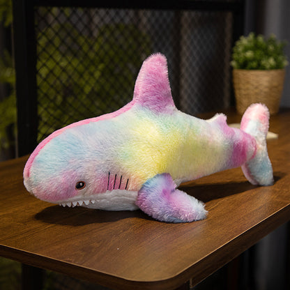 45CM Fat Shark Soft Sleeping Pillow Plush Stuffed Toy Ocean Animals Dolls Mascot Birthday Xmas Gift