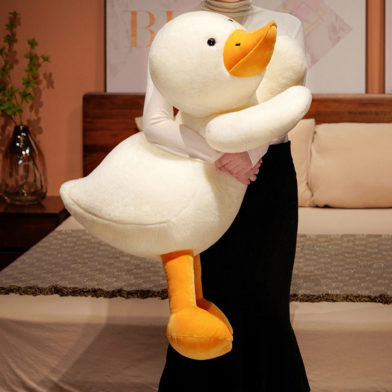 100CM Cute White Duck Pillow Plush Toys Cartoon Soft Stuffed Animal Dolls Bag Mascot Birthday Xmas Gift