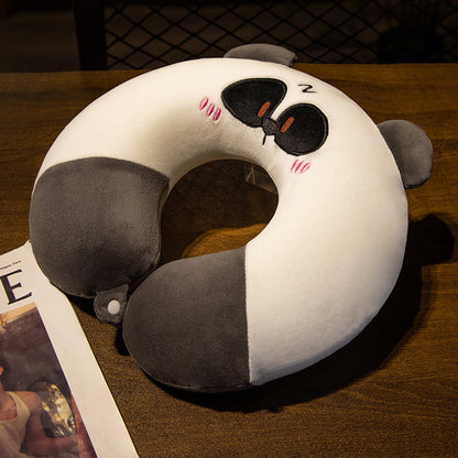 30CM Shark Panda Dinosaur Soft Stuffed Animals U-Shaped Pillow Travel Cushion Birthday Xmas Gift Neck Pillow