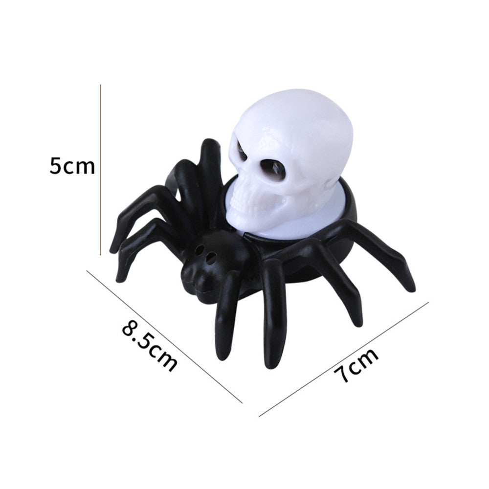 12Pcs Spider Skeleton Chandelier Tea Lights Novelty Flameless LED Lights Chandelier Candle Holder Halloween Home Decor