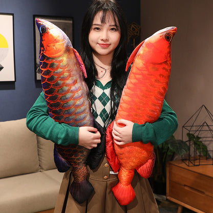 80CM Simulation Fish Soft Pillow Ocean Animals Dolls Cat Plush Stuffed Toy Mascot Birthday Xmas Gift Home Decor