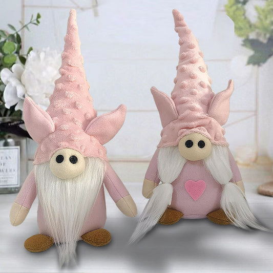 2PCS 32CM Halloween Pink The Gnome Figurine Dolls Toy Xmas Gifts Mascot Festival Home Decor