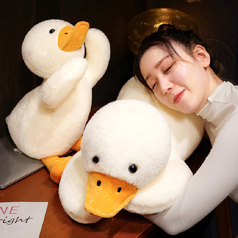 100CM Cute White Duck Pillow Plush Toys Cartoon Soft Stuffed Animal Dolls Bag Mascot Birthday Xmas Gift