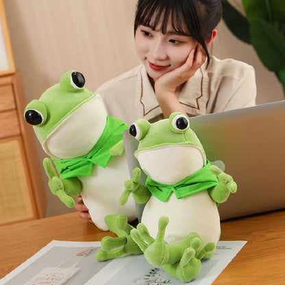 80CM Cloak Frog Pillow Soft Dolls Animals Plush Toy Birthday Xmas Gifts For Kids Mascot Home Decor