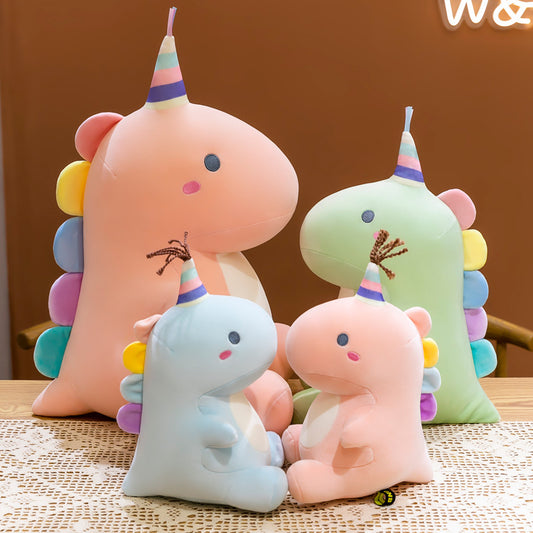 50CM Rainbow Dinosaur Unicorn Plush Toys Pillow Cartoon Soft Stuffed Animal Dolls Mascot Birthday Xmas Gifts
