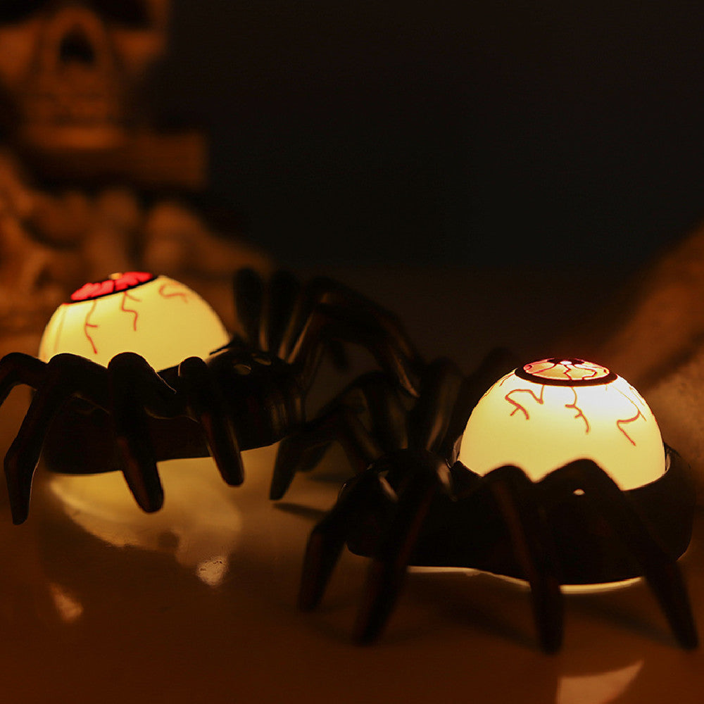 12Pcs Spider Chandelier Tea Lights Novelty Flameless LED Lights Chandelier Candle Holder Halloween Party Table Spooky Home Decor