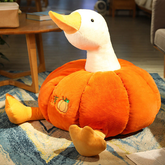 150CM Pumpkin Duck Pillow Plush Toys Cartoon Soft Stuffed Animal Dolls Mascot Birthday Xmas Gift Halloween Decor