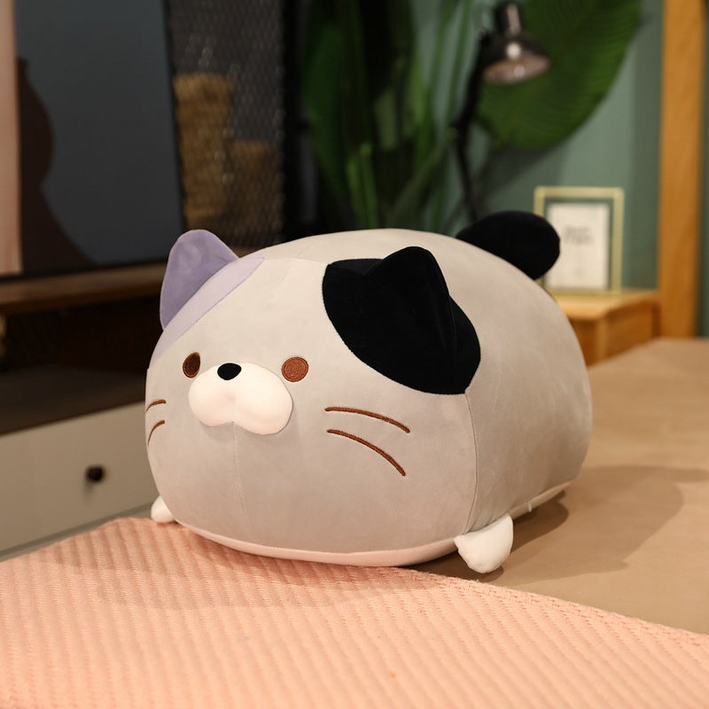 35CM Fat Round Cat Pillow Plush Toys Cartoon Soft Stuffed Animals Dolls Mascot Birthday Xmas Gift