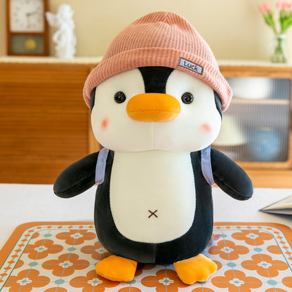 35CM Hat Penguin Toys Soft Animals Dolls Birthday Gift For Kids Baby Mascot Home Decor