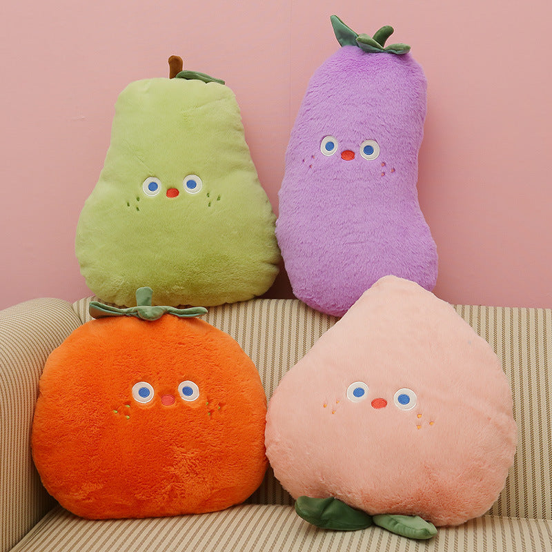 48CM Eggplant Tomato Vegetable Pillow Plush Toys Cartoon Soft Fruit Stuffed Cushion Dolls Mascot Birthday Xmas Gift Bedroom Decor