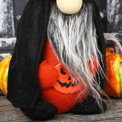 30CM Halloween Pumpkin Witch The Gnome Figurine Dolls Toy Xmas Gifts Mascot Festival Home Decor