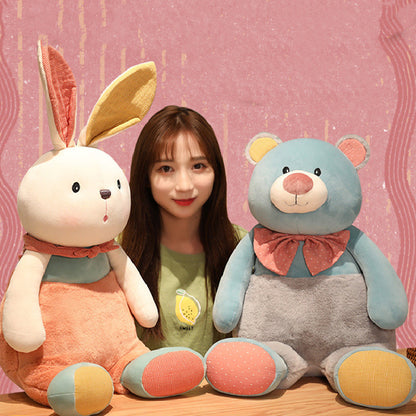 48CM Sun Rabbit Bear Bird Plush Toys Cartoon Pillow Soft Stuffed Animals Dolls Mascot Birthday Xmas Gift Pink Halloween Decor