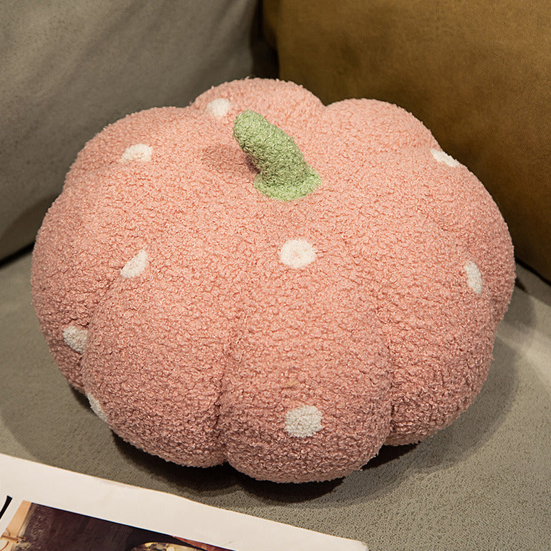 35CM Pink Pumpkin Pillow Plush Toys Cartoon Soft Stuffed Dolls Mascot Birthday Xmas Gift Pink Halloween Decor