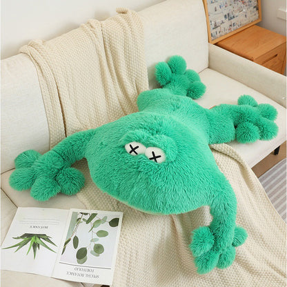 80CM Kiss Frog Pillow Soft Dolls Animals Plush Toy Birthday Xmas Gifts For Kids Mascot Home Decor