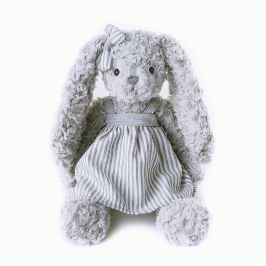 30CM Cuddly Gray Bow Rabbit Plush Toys Soft Stuffed Animals Dolls Mascot Princess Birthday Xmas Gift For Baby Kids Rag Doll