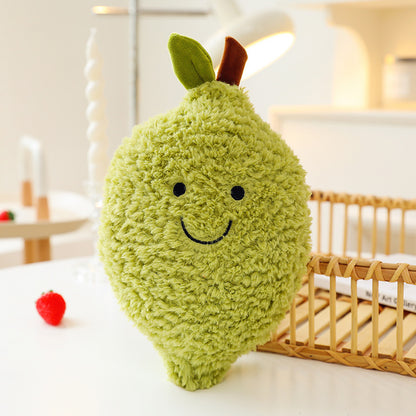 25CM Kawaii Fruit Watermelon/ Strawberry/ Lemon/ Banana/ Pineapple/ Mango/ Peach/ Durian Stuffed Doll Plush Toy Soft Gift Home Decor