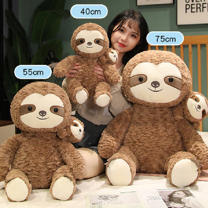 75CM Animals Mother And Child Sloth Dolls Pillow Soft Toy Kawaii Toy Birthday Gift For Kids Baby Mascot Halloween Xmas Gifts