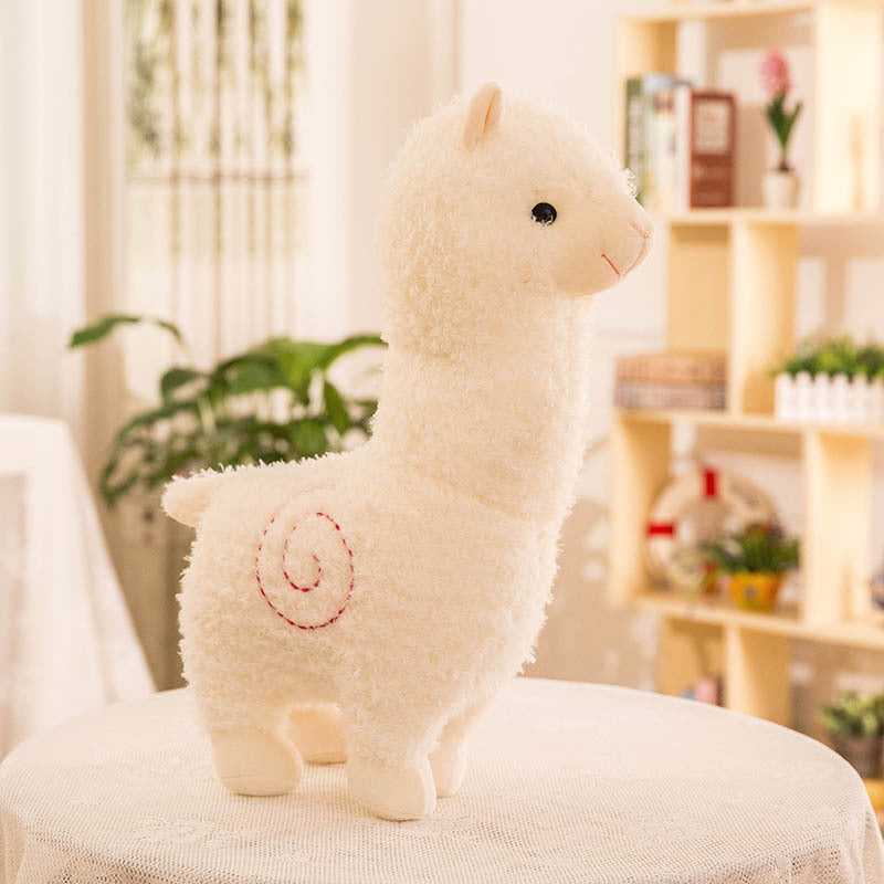 80CM Alpaca Plush Toy Soft Llama Stuffed Animal Sheep Dolls Birthday Gift For Kids Baby Mascot Halloween Xmas Gifts