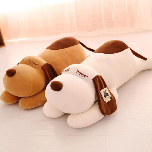 45CM White Dog Pillow Plush Toys Cartoon Soft Stuffed Animals Dolls Mascot Birthday Xmas Gift For Kids