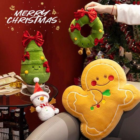 30CM Snowman Gingerbread Man Christmas Tree Plush Toy Dolls Stuffed Birthday Xmas Gifts For Kids Children Christmas Decor