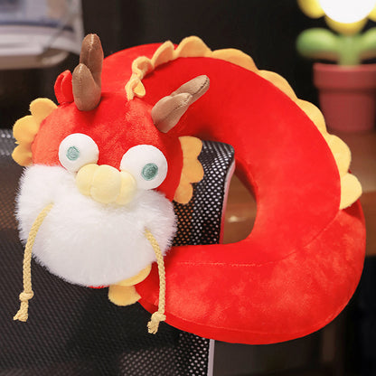 30CM Dragon Soft Stuffed Animals U-Shaped Pillow Travel Cushion Neck Pillow Birthday Xmas New Year Gift