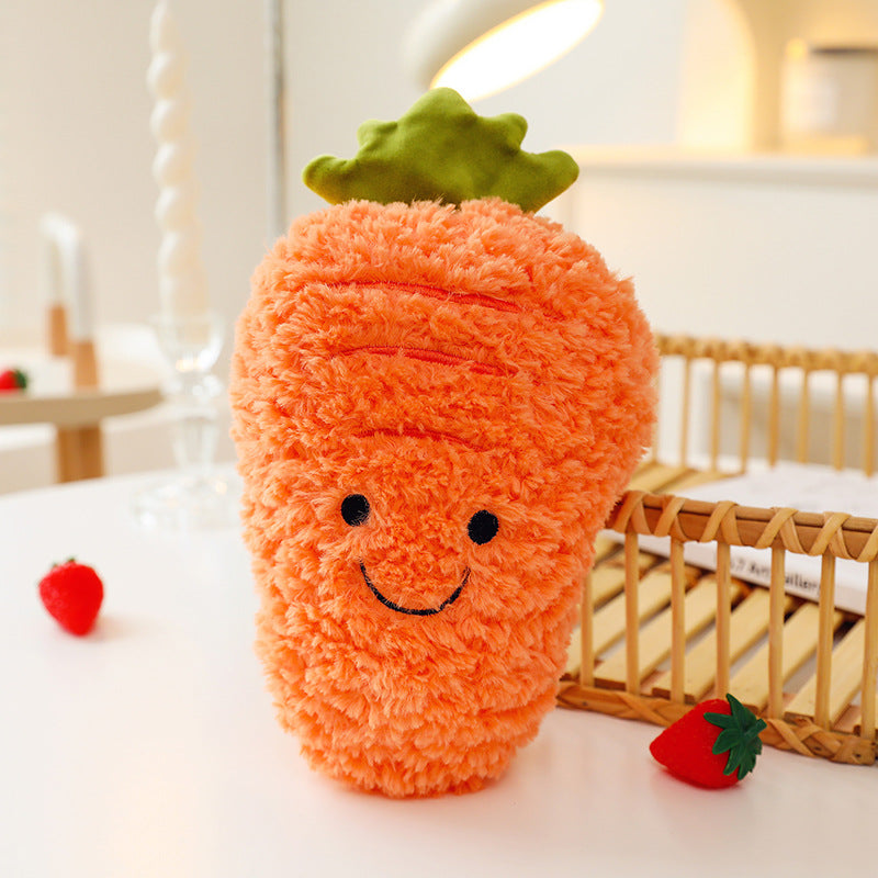 25CM Kawaii Vegetables Mushroom/Pumpkin/Carrot Stuffed Doll Plush Toy Soft Birthday Gift For Kids Mascot Home Decor