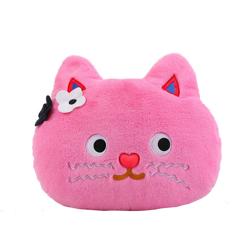 40CM Pink Cat Pillow Plush Toys Cartoon Soft Stuffed Animals Dolls Mascot Birthday Xmas Gift For Kids