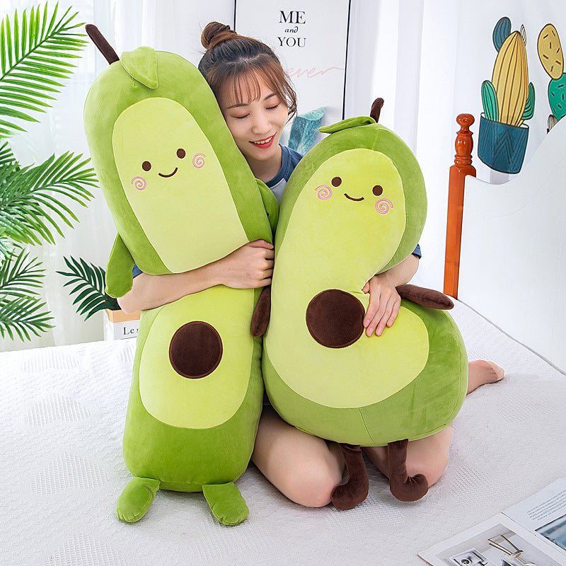 75CM Avocado Plush Long Pillows Toy Cartoon Soft Stuffed Fruits Dolls Mascot Birthday Xmas Gift