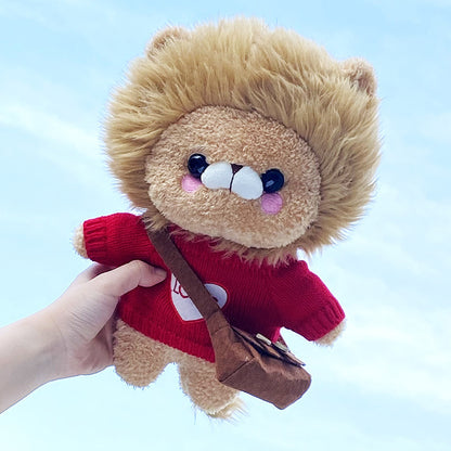 30CM Golden Sweater Lion Plush Toys Soft Stuffed Wild Animals Dolls Soft Snuggly Playtime Companions For Children