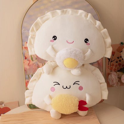 35CM Dumpling Dolls Plush Toy Keychain Stuffed Spring Festival Food Dolls For Kids Chinese New Year Gift