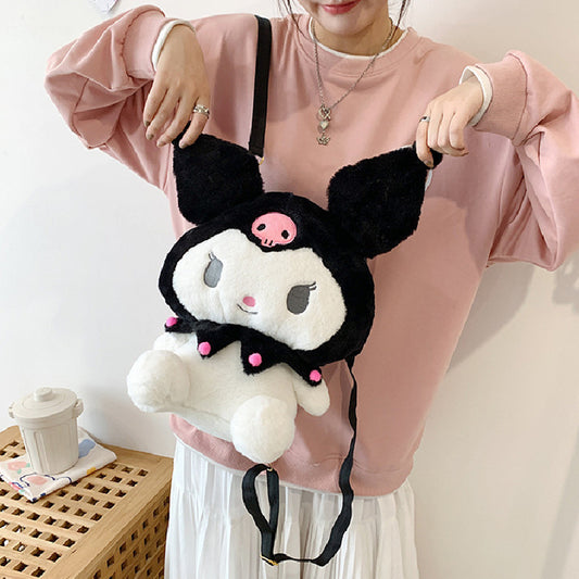 Kawaii Plush Backpack For Girls Women Cute Cartoon Cat Plush Bag Soft Schoolbag For Girls Toy Bags Birthday Gifts