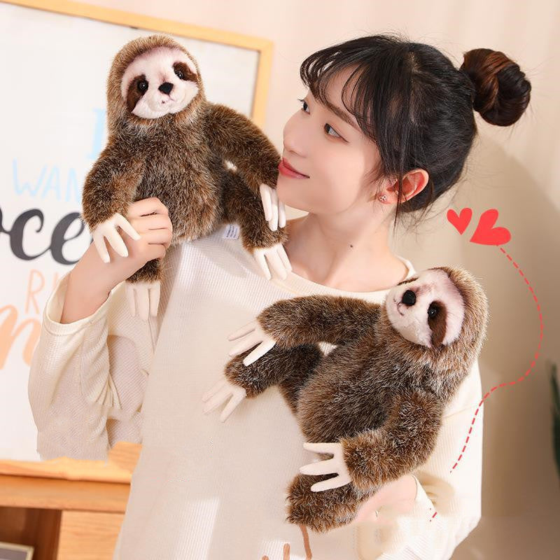 24CM Simulation Sitting Sloth Dolls Soft Wild Animals Plush Toy Birthday Gift For Kids Baby Mascot Xmas Gifts Home Decor