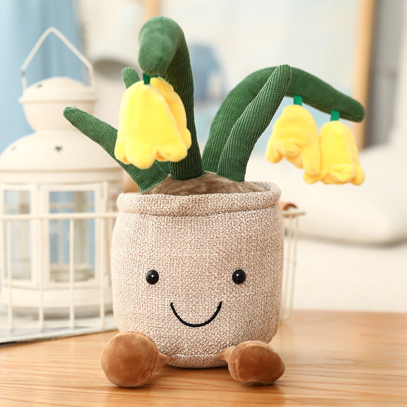 35CM Flower Tulips Cactus Soft Plants Dolls Toy Gift Mascot Christmas Gifts Home Decor