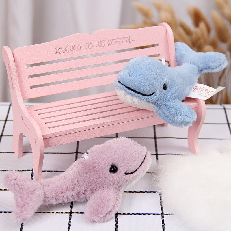 4Pces Kawaii Dolphin Plush Keychain Soft Plush Toys Stuffed Animal Dolls Birthday Xmas Gift Wallet Bag Accessories Props