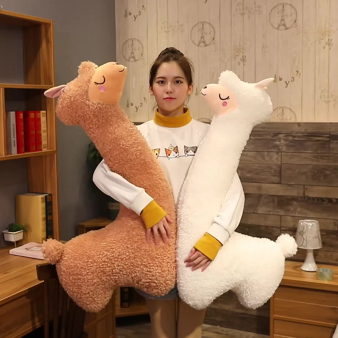 130CM Alpaca Pillow Plush Toys Cartoon Sheep Soft Stuffed Animal Dolls Mascot Birthday Xmas Gift Sleep Pillow