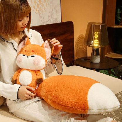 100CM Cute Big Tail Fox Pillow Stuffed Animals Plush Toy For Babies Kids Dolls Birthday Xmas Gifts