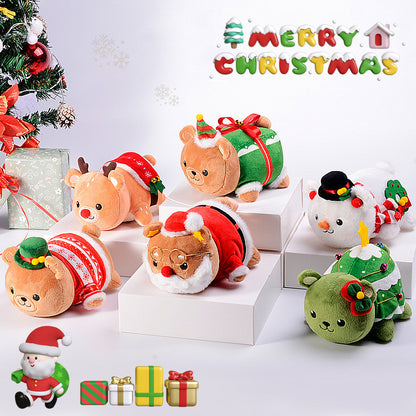 13CM Santa Claus/Christmas Tree/Elk/Bear/Snowman Plush Toy Dolls Stuffed Birthday Xmas Gifts Christmas Decor