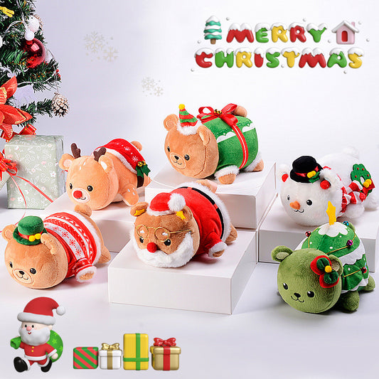 13CM Santa Claus/Christmas Tree/Elk/Bear/Snowman Plush Toy Dolls Stuffed Birthday Xmas Gifts Christmas Decor