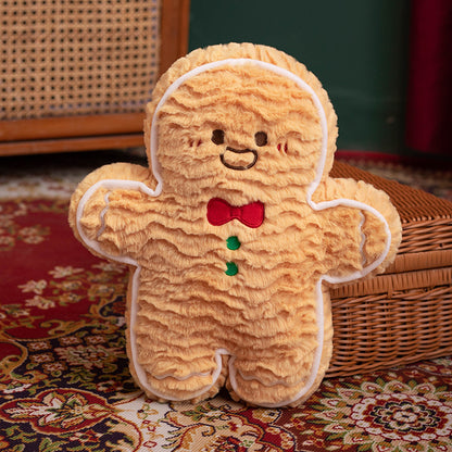 40CM Christmas Gingerbread Man Wreath Tree Gift Box Doll Plush Toys Cartoon Soft Stuffed Animals Dolls Mascot Birthday Xmas