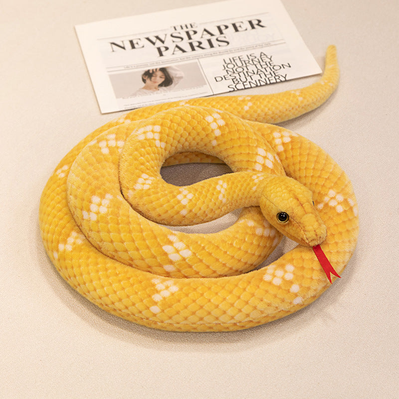 2M Simulation Snake Cosplay Plush Toys Cartoon Soft Stuffed Dolls Mascot Birthday Xmas Halloween Gift