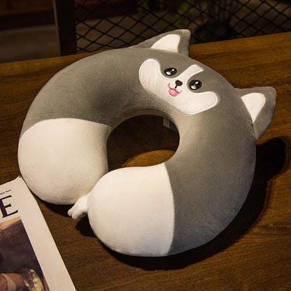 30CM Shark Panda Dinosaur Soft Stuffed Animals U-Shaped Pillow Travel Cushion Birthday Xmas Gift Neck Pillow