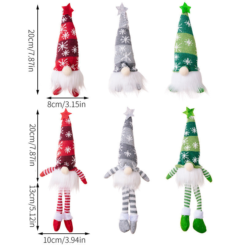 33CM Christmas Snowflake The Gnome Figurine Dolls Toy Xmas Gifts Mascot Festival Home Decor