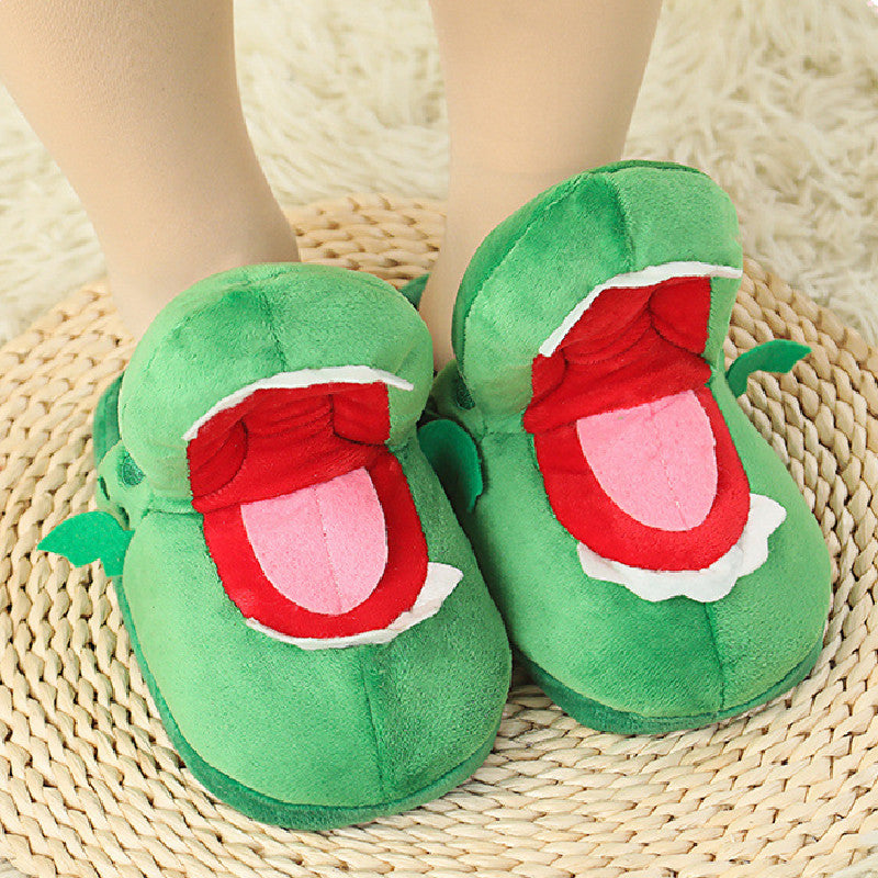 Carton Crocodile Sheep Move Animals Plush Slipper Shoes For Adult Kids Winter Warm Cozy Fluffy House Slippers Plush Shoes