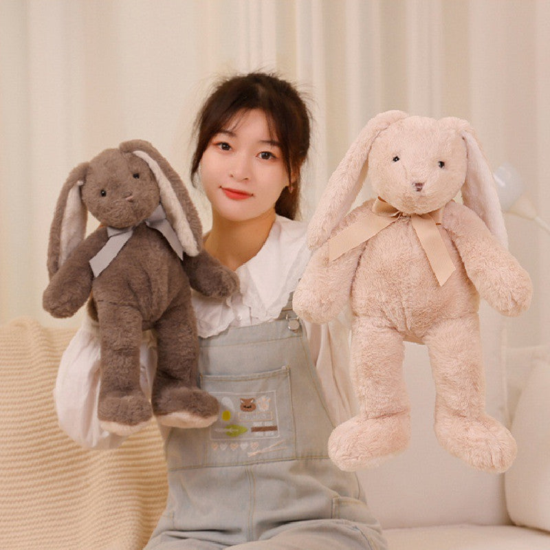 40CM Bow Rabbit Plush Toys Cartoon Soft Stuffed Animals Dolls Mascot Birthday Xmas Gift Pink Halloween Decor