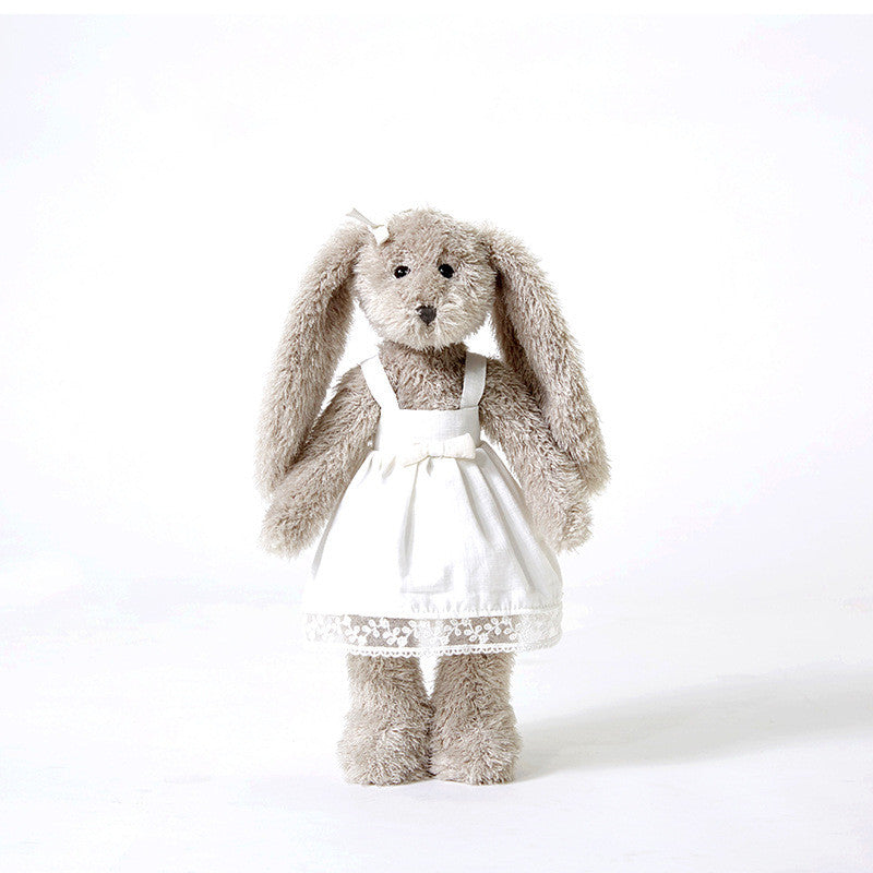 30CM White Dress Rabbit Plush Toys Soft Stuffed Animals Dolls For Baby Kids Mascot Birthday Xmas Valentine's Day Gift