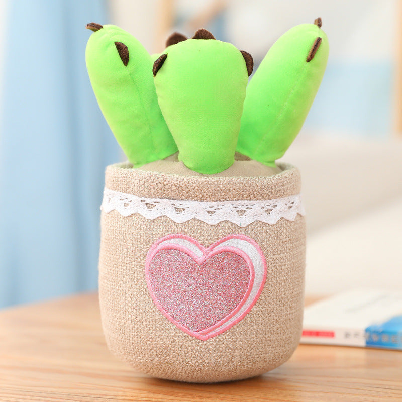 25CM Fortune Tree Mushrooms Flower Cactus Soft Plants Dolls Toy Gift Mascot Christmas Gifts Home Decor