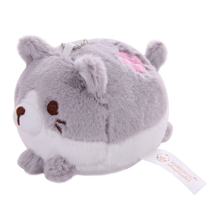 6Pces Cute Cat Plush Keychain Soft Plush Toys Stuffed Animal Dolls Birthday Xmas Gift Wallet Bag Accessories Props